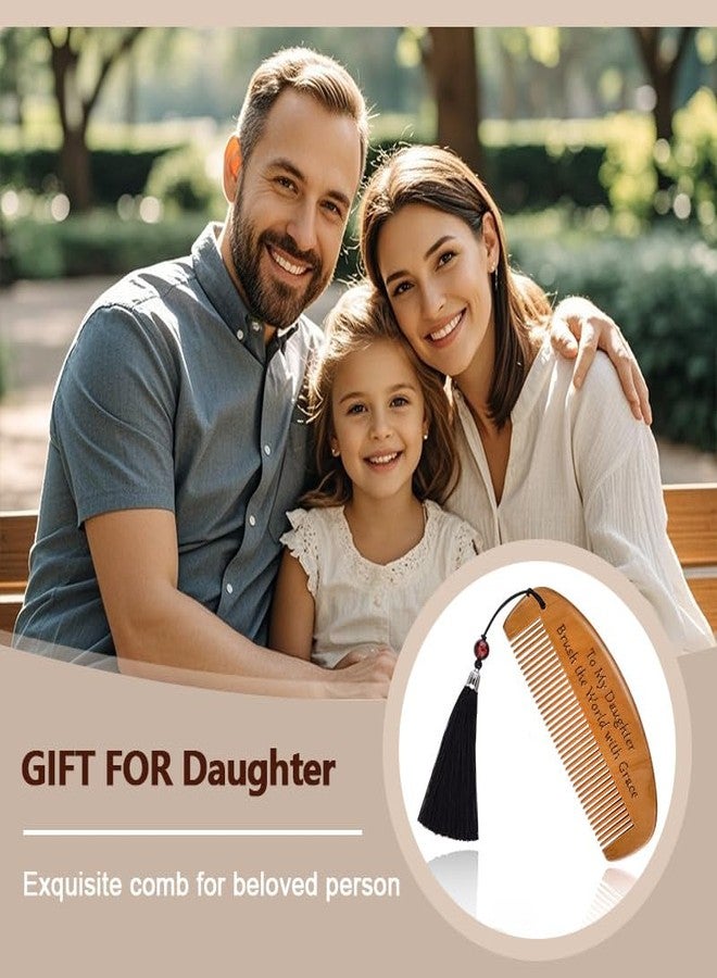 Kefley Inspirational To My Daughter Gifts for Birthday Christmas Graduation Gifts for Daughter from Mom Dad Positive Engraved Hair Comb Brush the World with Grace Combs for Daughters Back to College Gift - Image 5